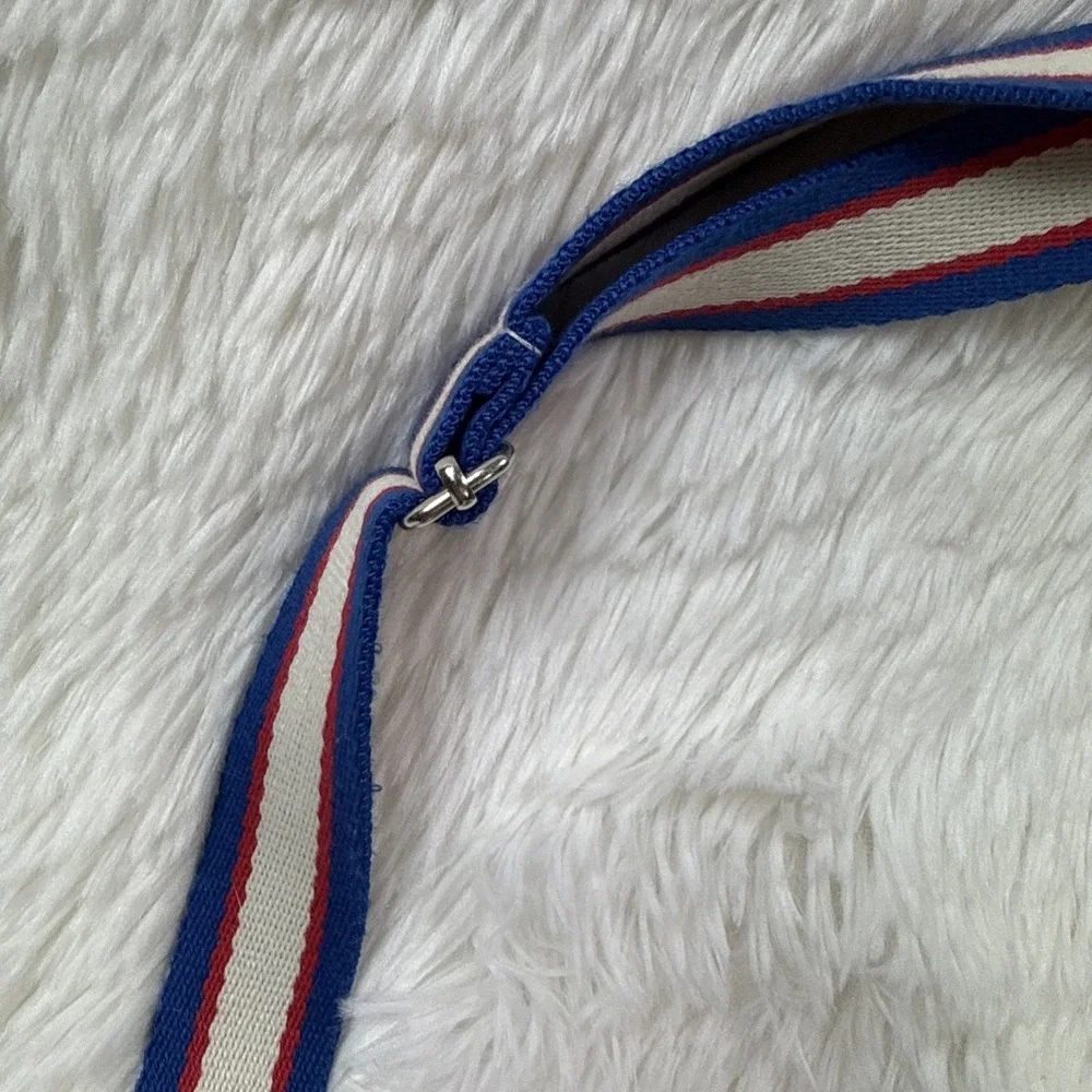 Brighton Red White & You Mini Tote Hearts LOVE Patch Crossbody Canvas Bag